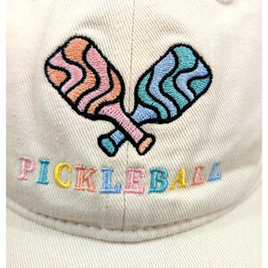 Frasier Sterling Sport Pickleball Hat White Embroidered Paddles Adjustable NWT